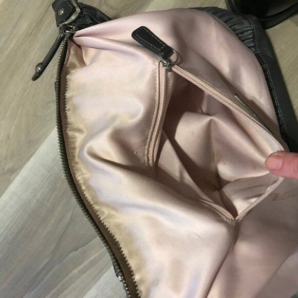 Coach Rushed Sateen Silver Grey Shoulder Bag H1282 F20084 - Picture 7 of 11
